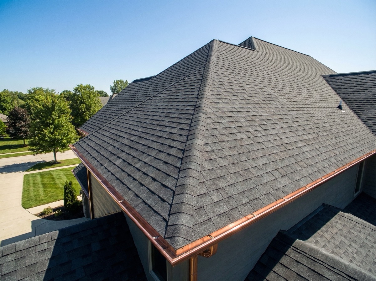 New roof after professional replacement